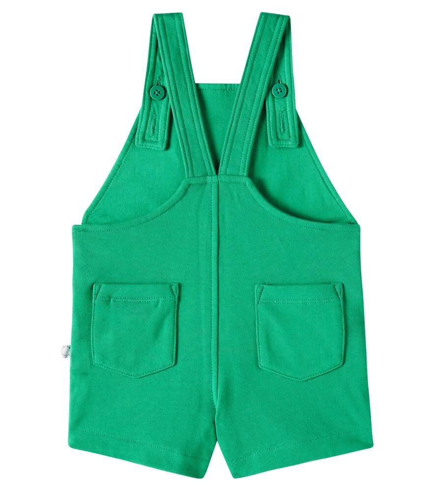 Stella Mccartney Baby Frog Cotton Jersey Playsuit In Green