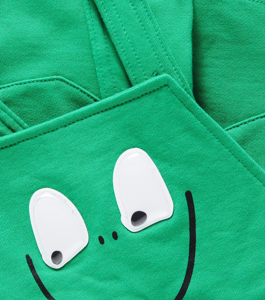 Stella Mccartney Baby Frog Cotton Jersey Playsuit In Green