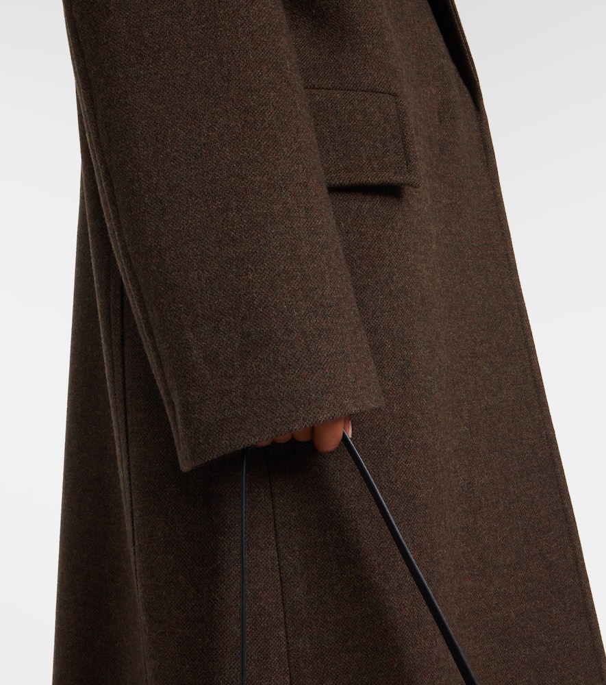 Jil Sander Oversized Wool Coat In Brown