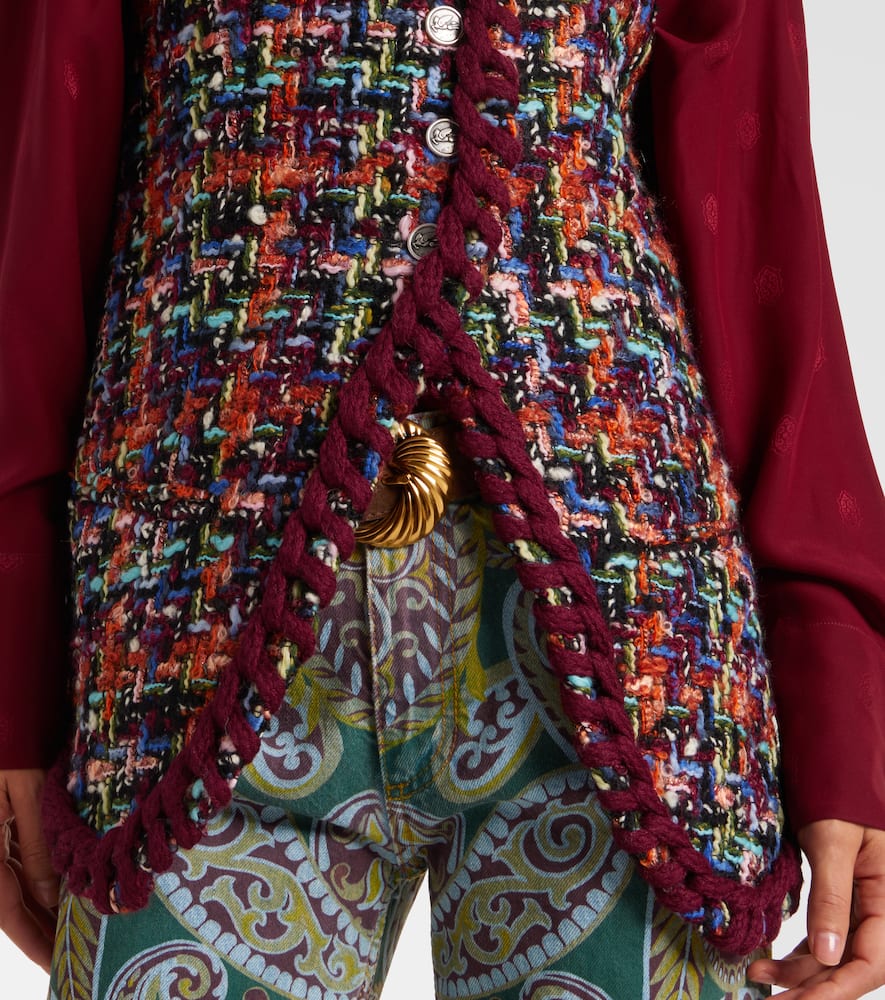 Etro Sleeveless Vest In Brown