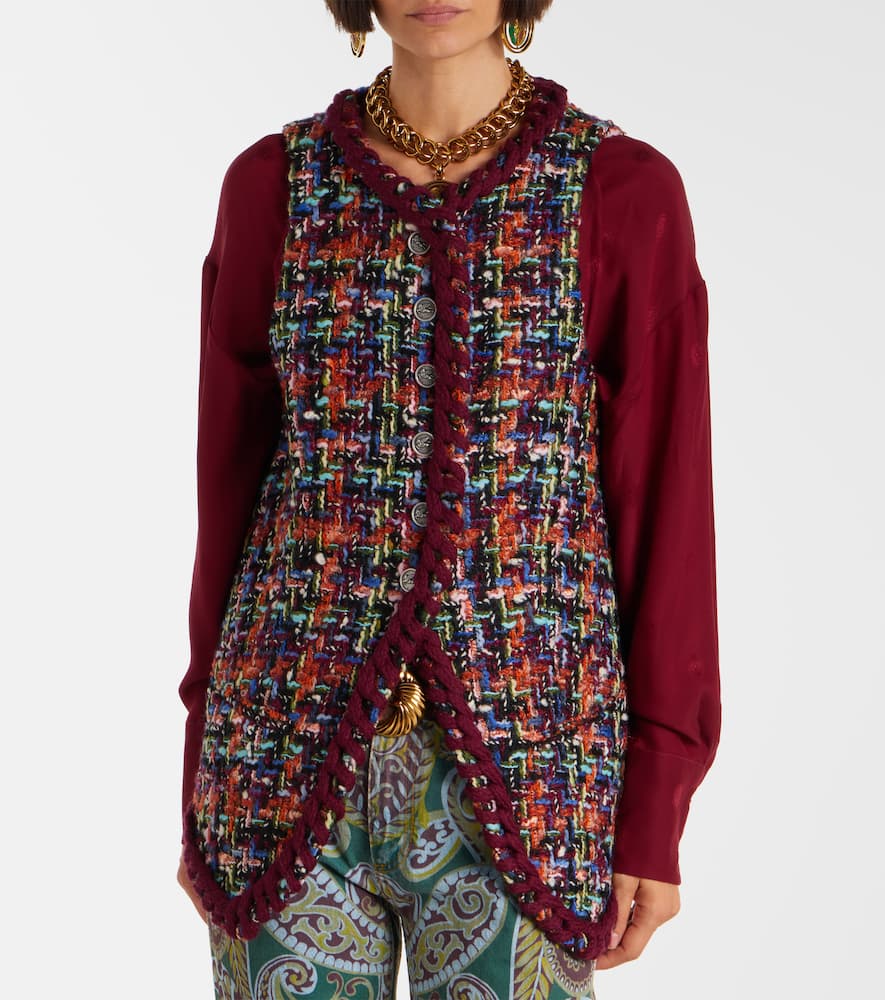 Etro Sleeveless Vest In Brown