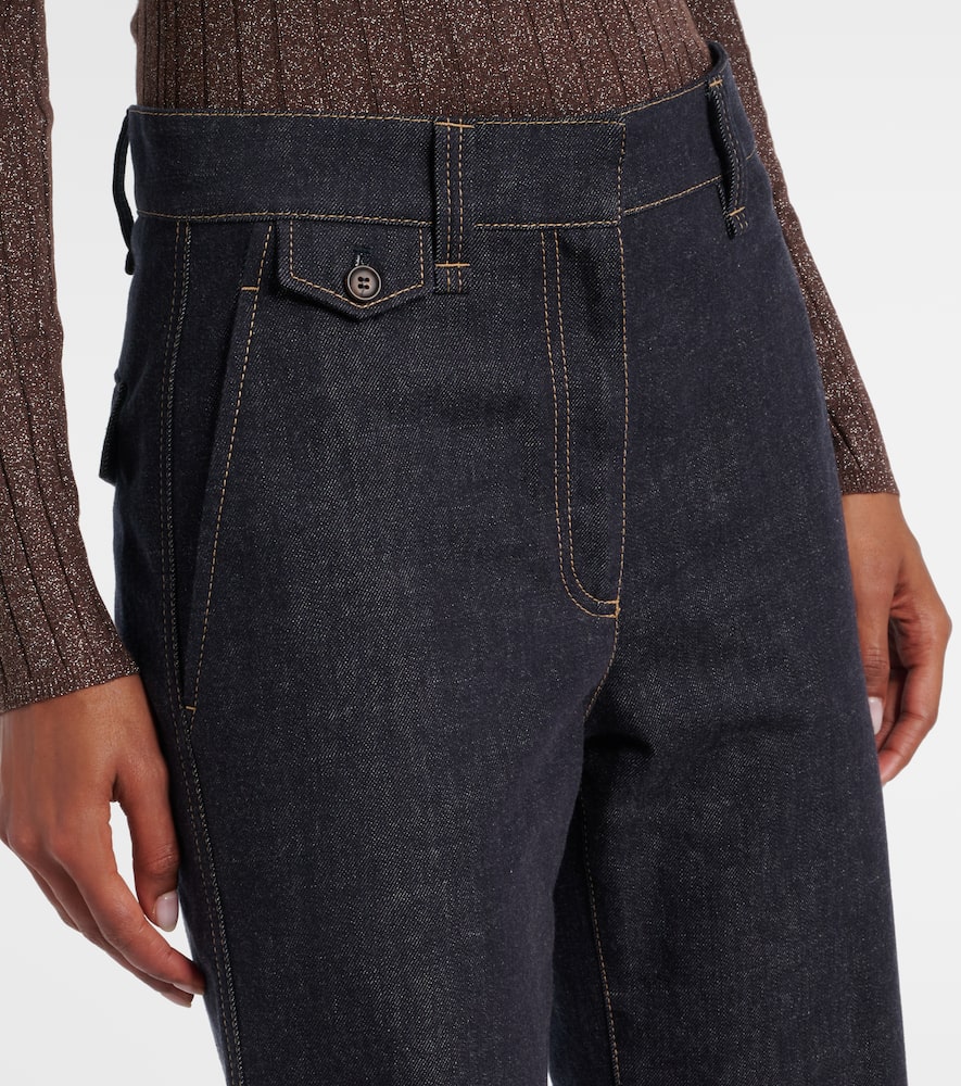 Brunello Cucinelli The Sartorial Square Jeans With Contrasting Stitiching In Black