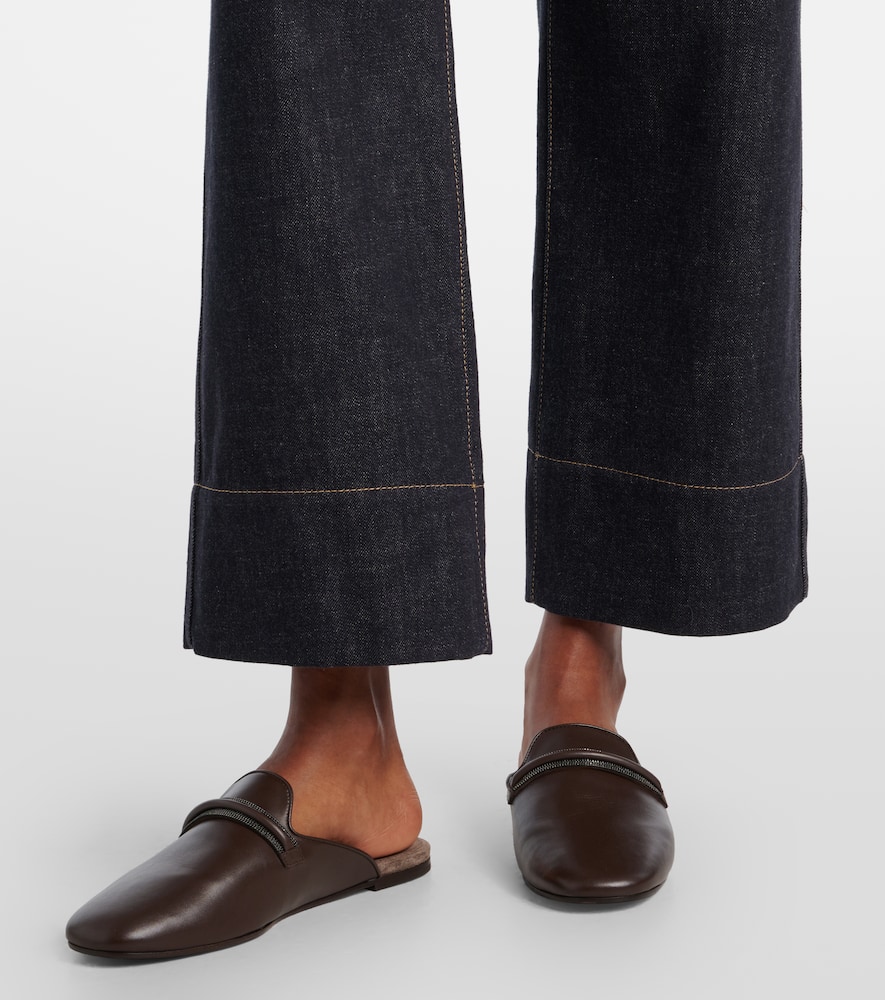 Brunello Cucinelli The Sartorial Square Jeans With Contrasting Stitiching In Black