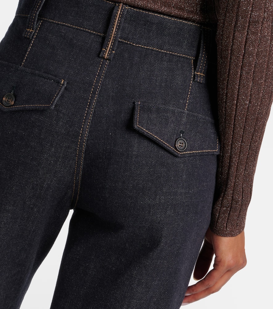 Brunello Cucinelli The Sartorial Square Jeans With Contrasting Stitiching In Black