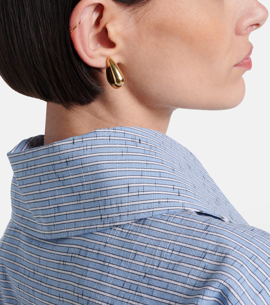 Bottega Veneta Drop Small Gold-plated Earrings In Gold