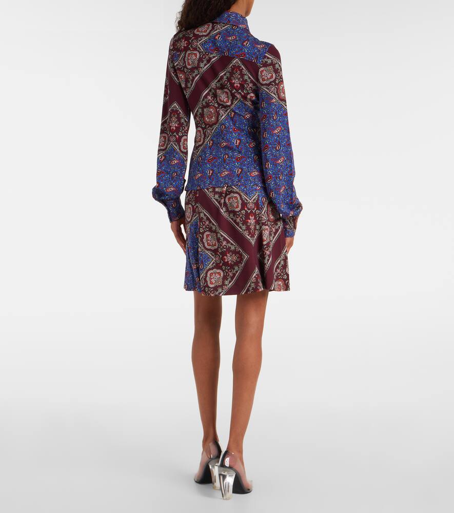 Rabanne Paisley Patchwork Ruched Button-front Shirt In Multi