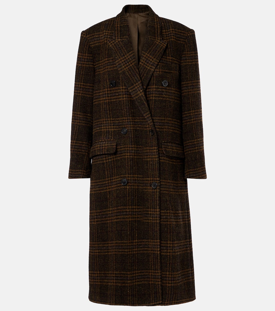 Lexana checked virgin wool coat