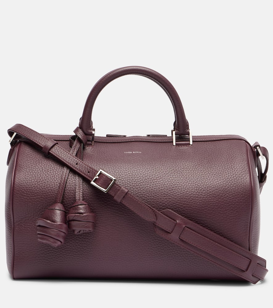 Magda Butrym Varsovia Leather Duffel Bag In Burgundy