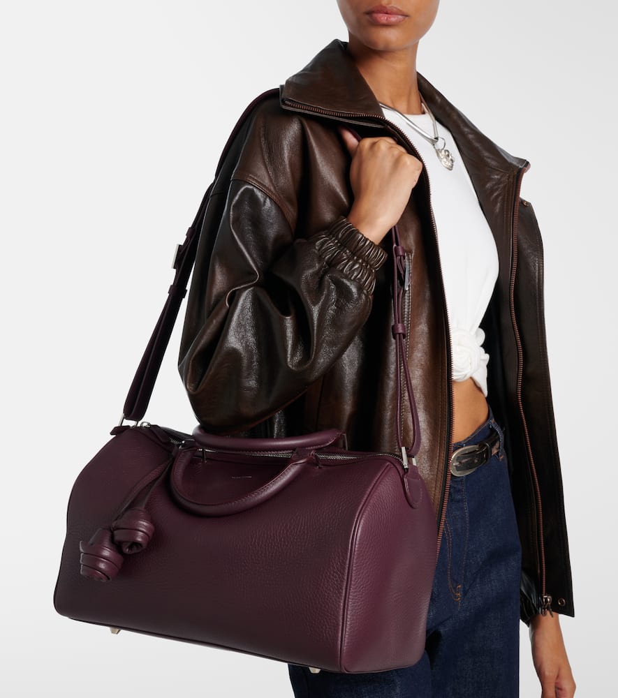 Magda Butrym Varsovia Leather Duffel Bag In Burgundy