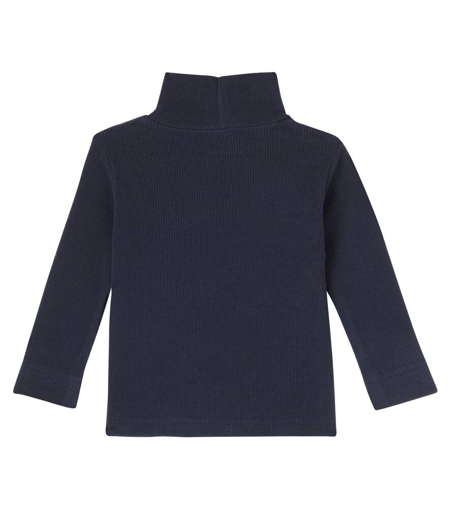 1+ In The Family Baby Aritz Ribbed-knit Tshirt In Blue