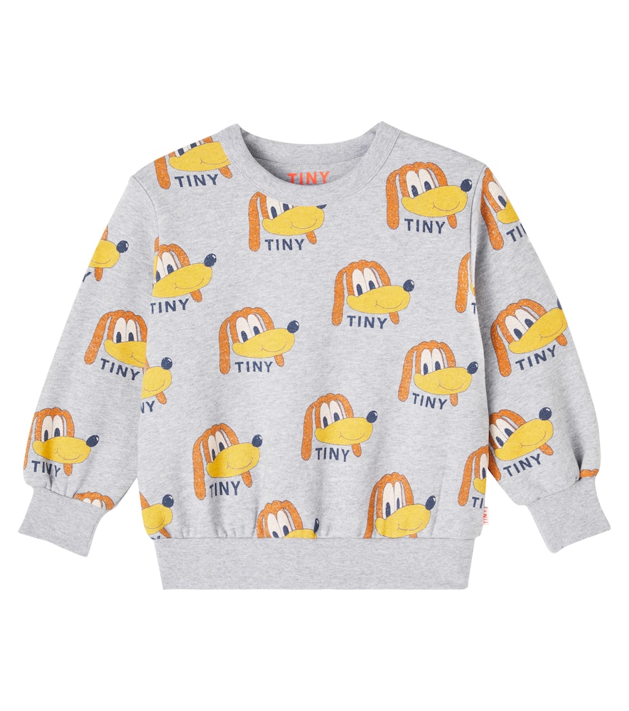 Tinycottons Dogs Printed Cotton Jersey Sweatshirt In Multi