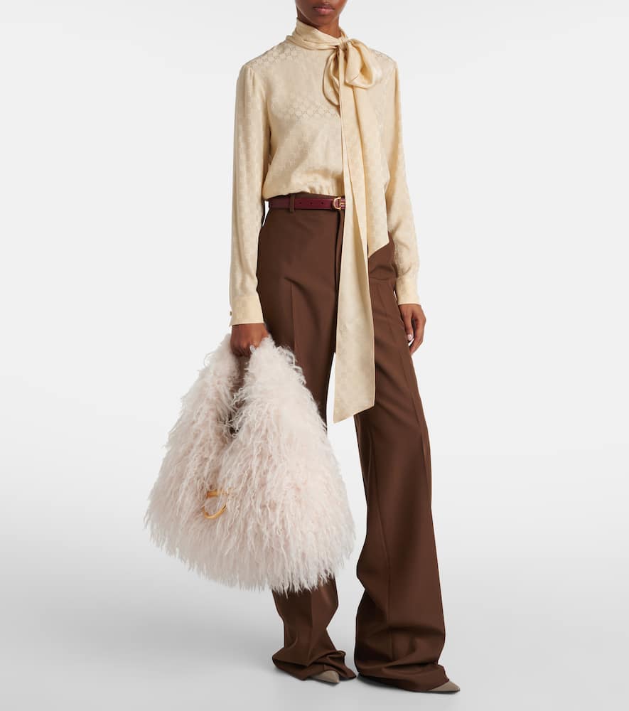 Gucci Softbit Maxi Tote Bag In White