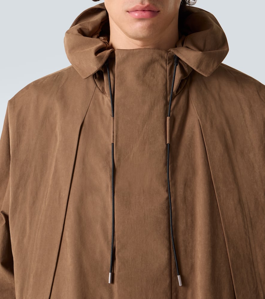 Loewe X On Hooded Technical Jacket In Brown