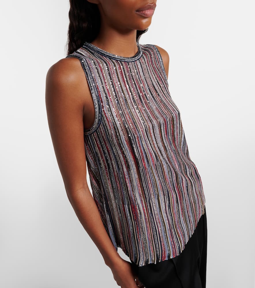 Missoni Sequined Striped Lamé Maxi Dress In Multi