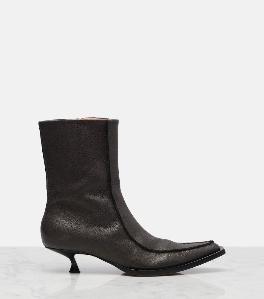  Calvin Klein Collection Calvin Klein Collection Jodi Leather Ankle Boots 