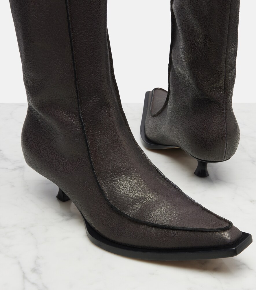  Calvin Klein Collection Calvin Klein Collection Jodi Leather Ankle Boots 