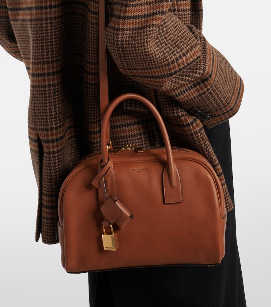 Saint Laurent Sac De Jour Boston Small Leather Tote Bag In Brown