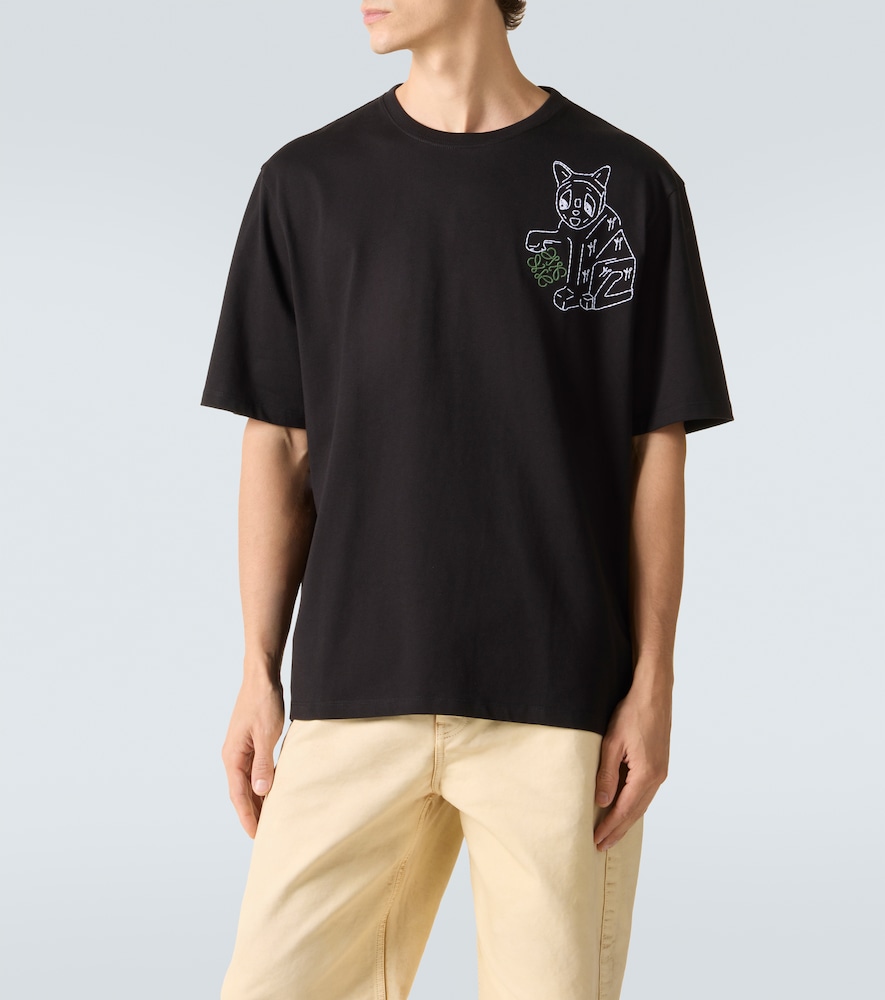  Loewe Loewe X Louis Wain T-shirt Aus Baumwoll-jersey 