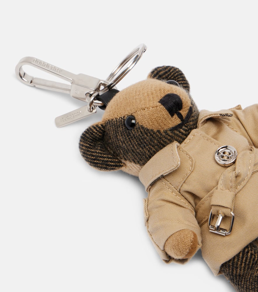 Burberry Thomas Bear Cashmere Bag Charm In Sand