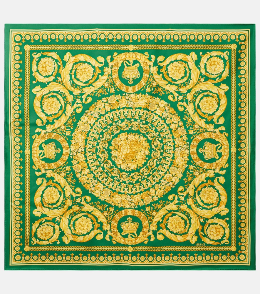 Versace Barocco silk twill scarf