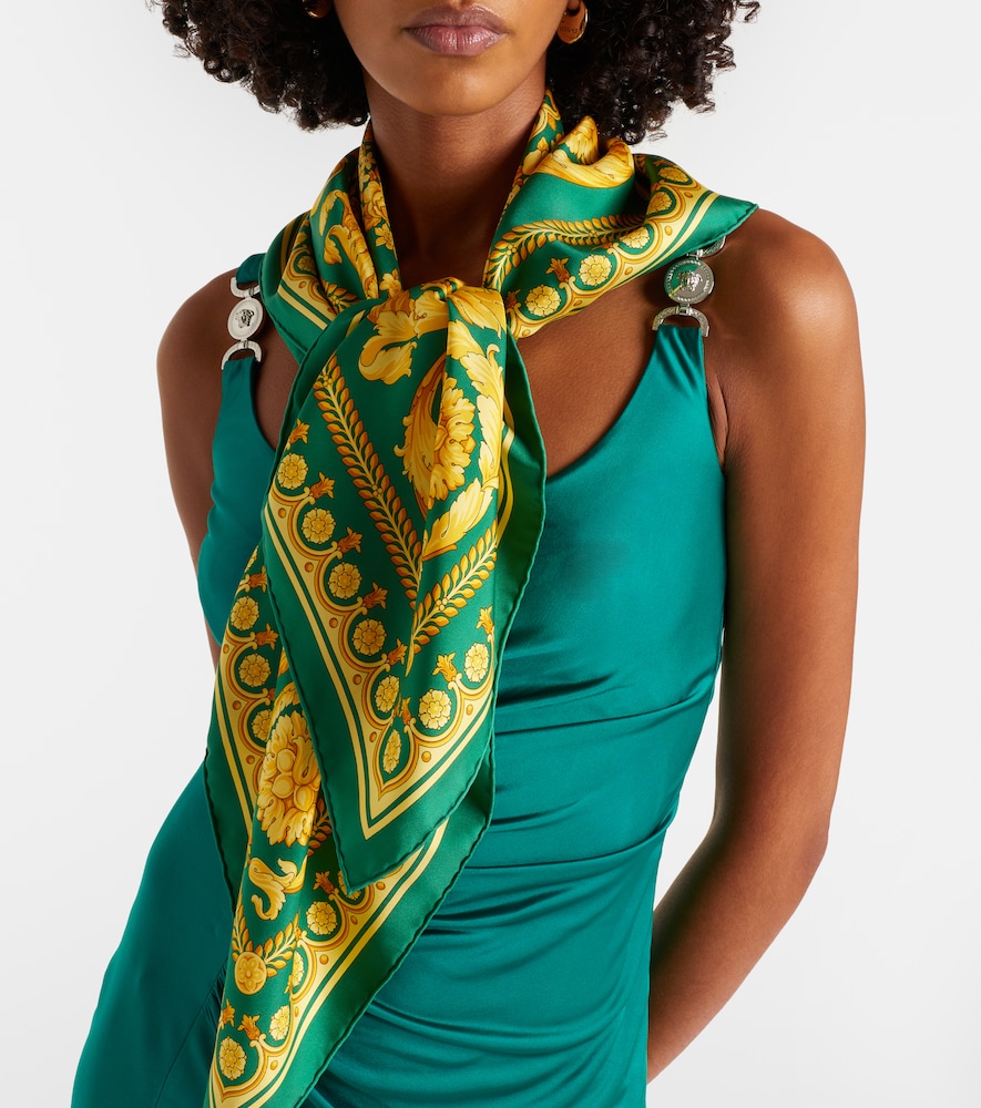Versace Barocco silk twill scarf