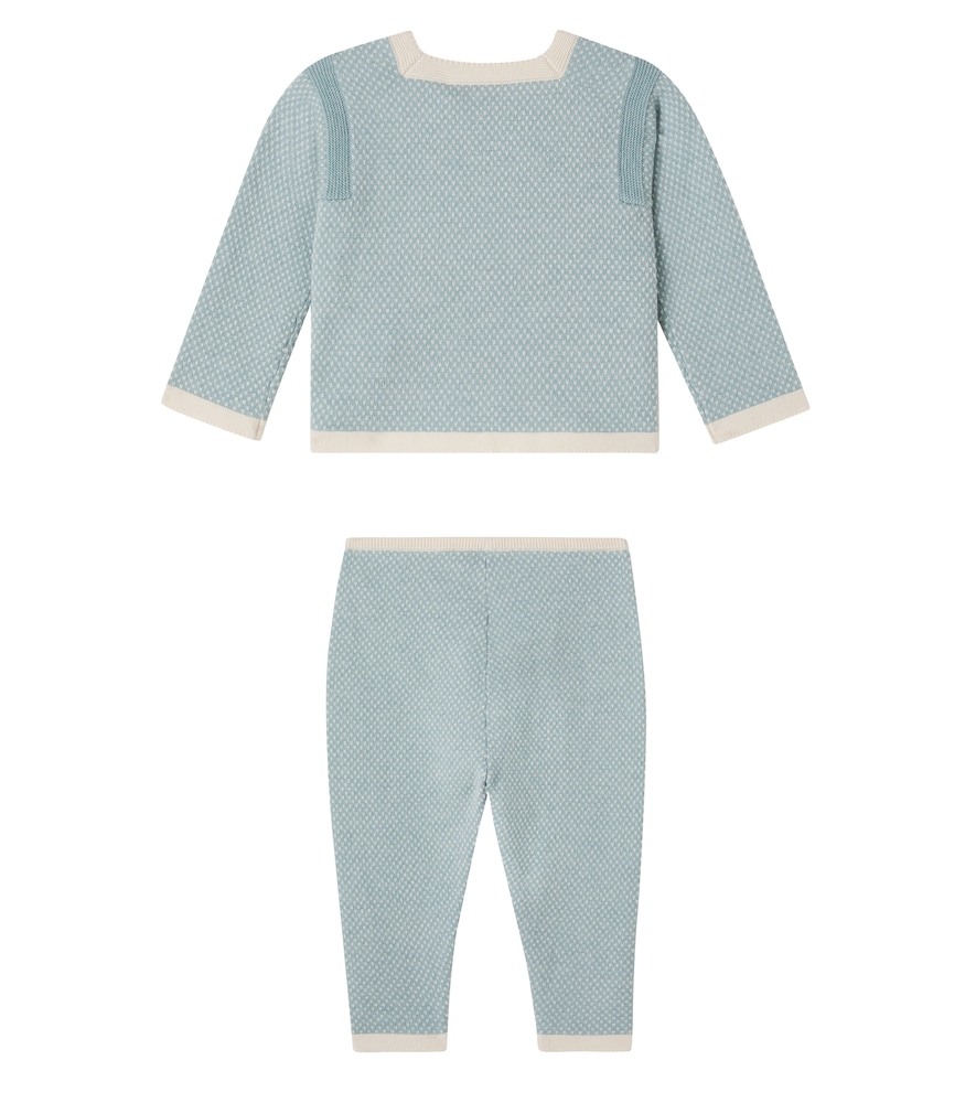  Bonpoint Bonpoint Baby Wool And Cotton Top And Pants 