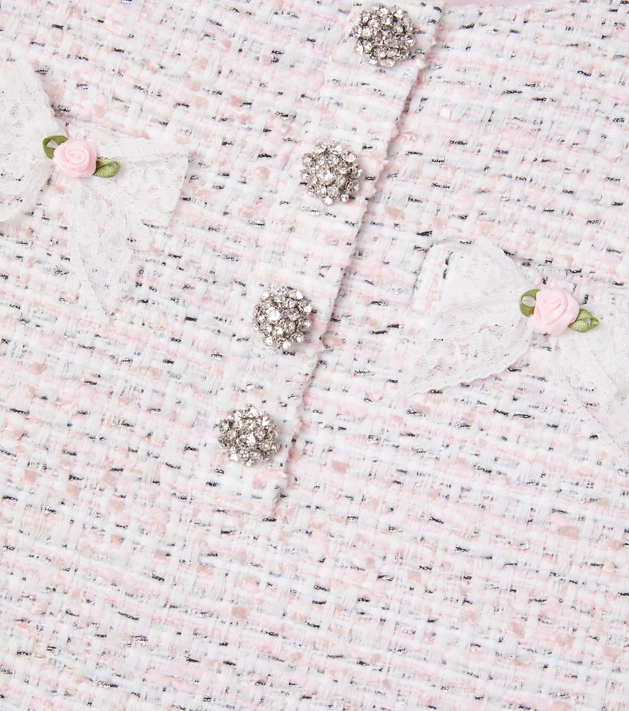  Self-portrait Kids Self-portrait Kids Verziertes Kleid Aus Tweed 