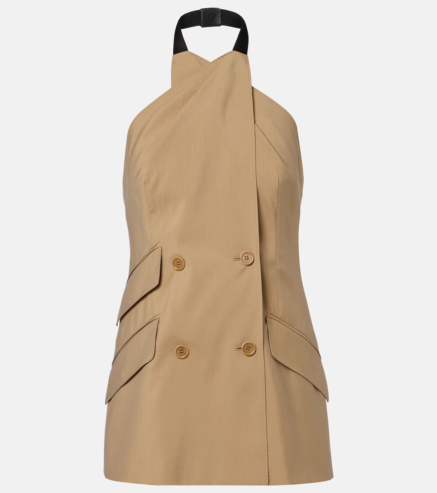 Max Mara Nuraghe halterneck wool and silk vest