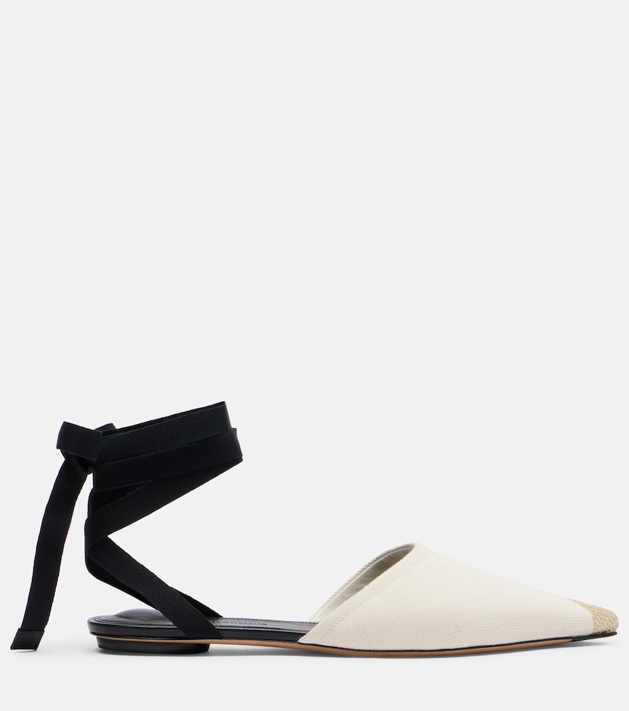  Jacquemus Jacquemus Bestickte Slippers Aus Canvas 