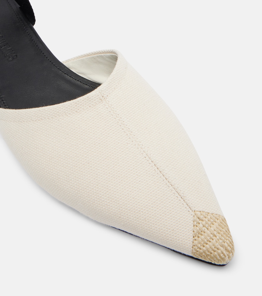  Jacquemus Jacquemus Bestickte Slippers Aus Canvas 