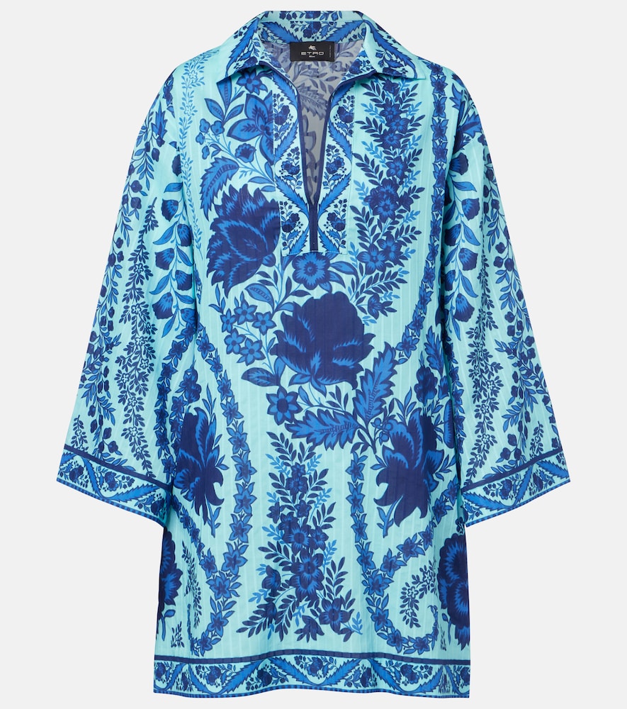 Etro Paisley Oversized Cotton Minidress