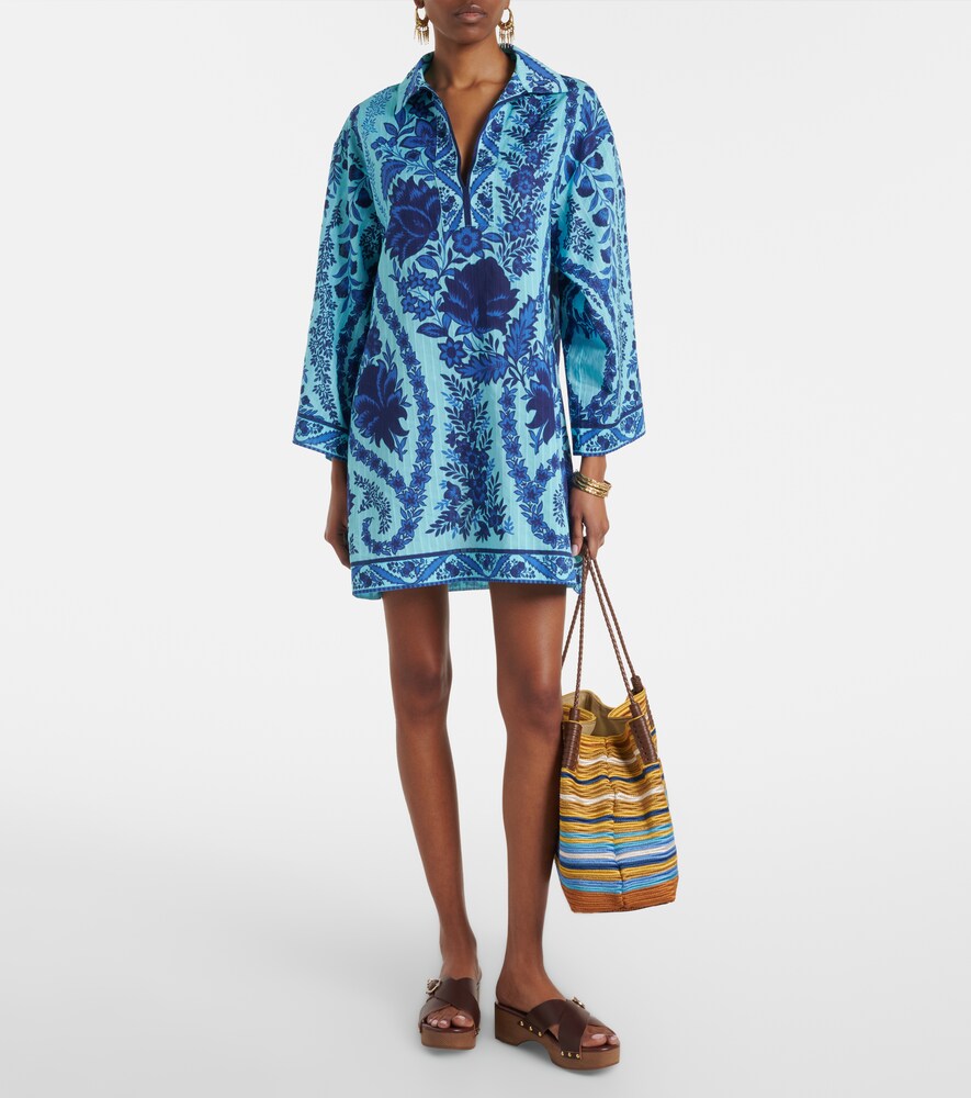 Etro Paisley oversized cotton minidress