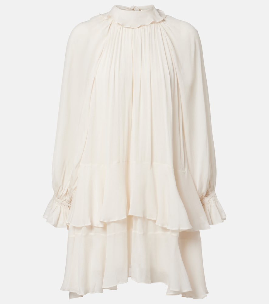 Poupette St Barth Dina ruffled chiffon minidress