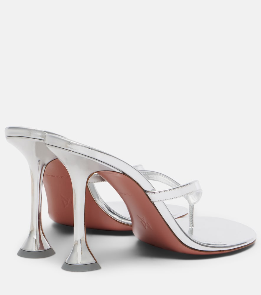 Juliette Mirrored Leather Thong Sandals