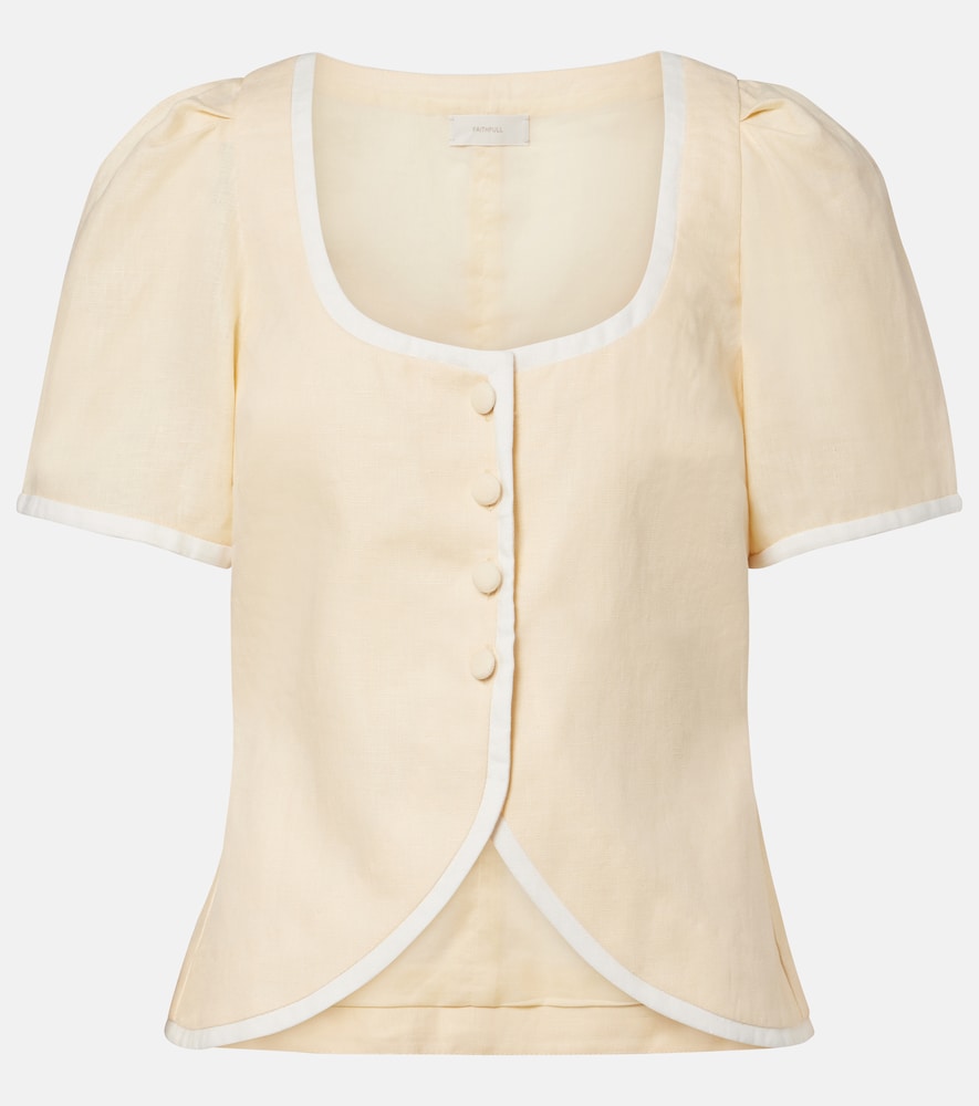 Faithfull Top Madeleine en lin ceinture 240 €