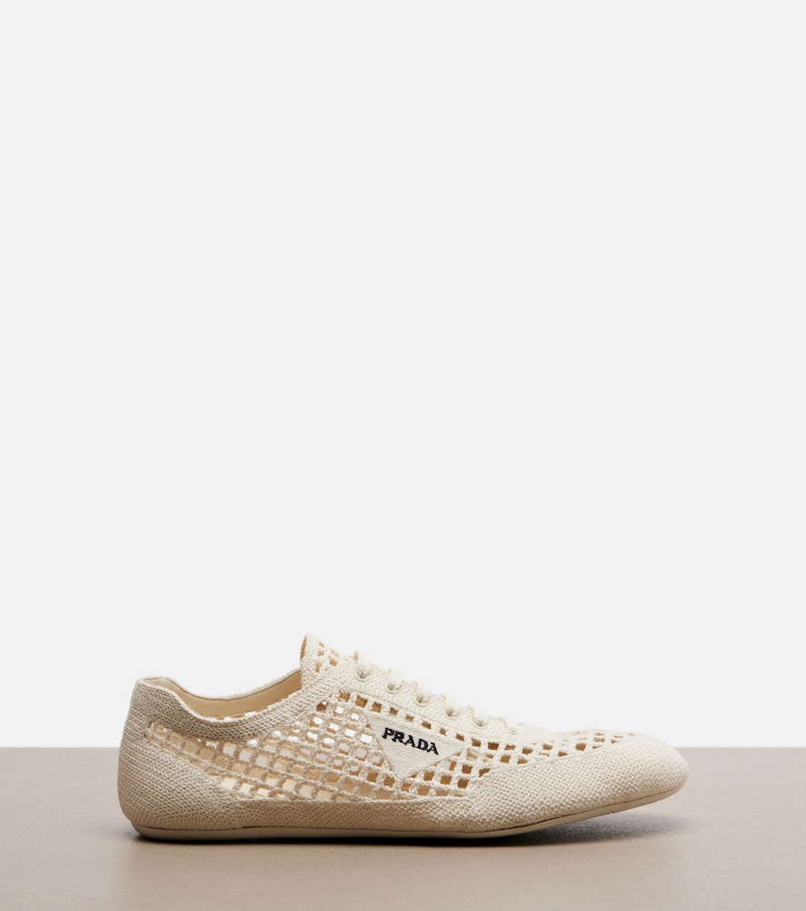  Prada Prada Collapse Crochet Sneakers 