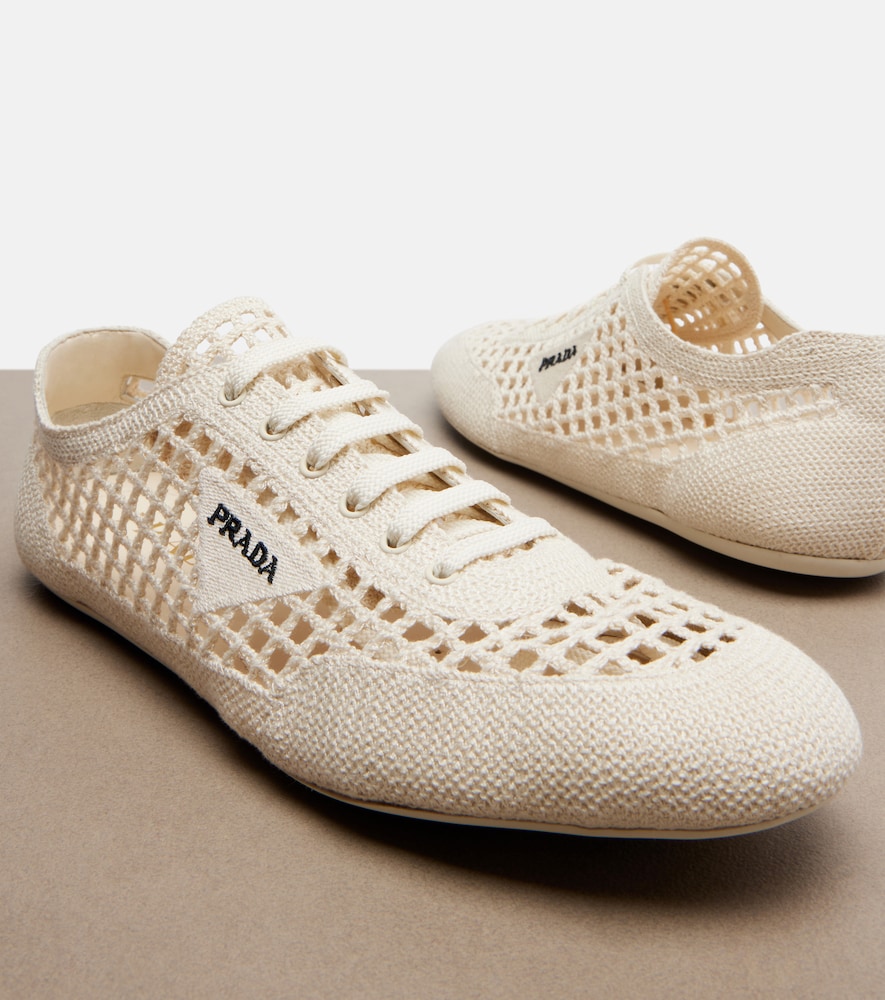  Prada Prada Collapse Crochet Sneakers 