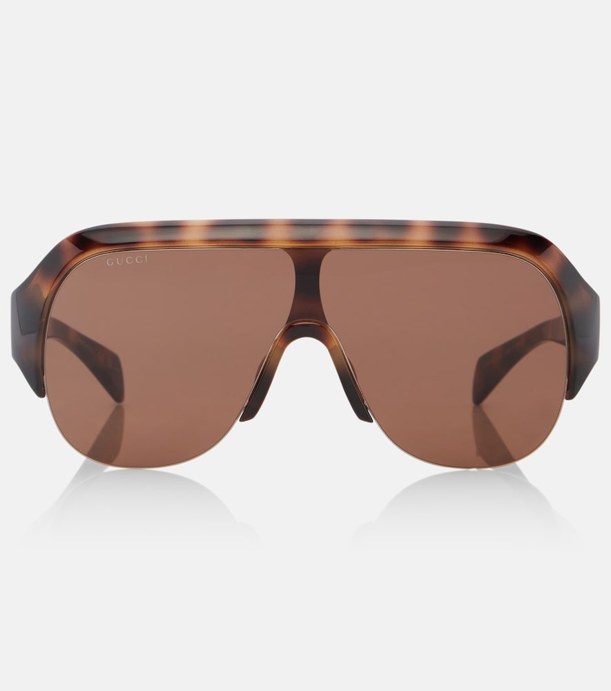 Gucci Lettering shield sunglasses