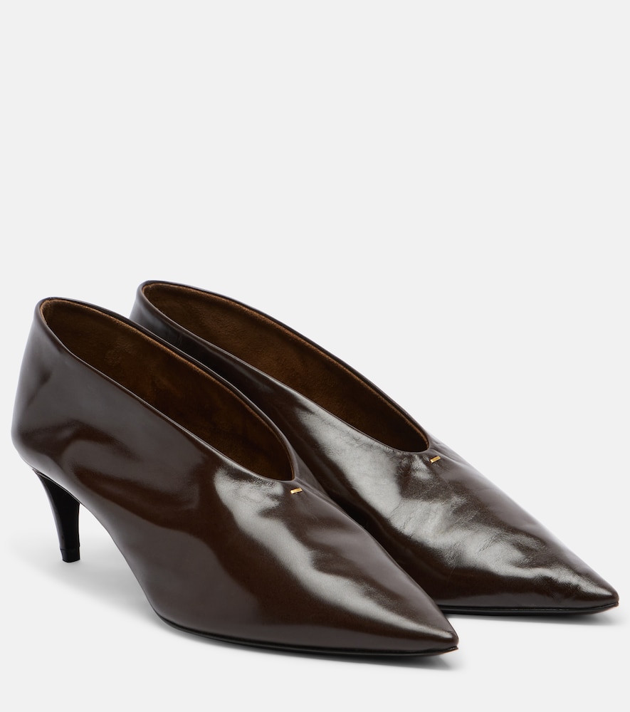 Khaite Women's Brown Miriam Leather Pumps UK Size 6.5 - Mytheresa
