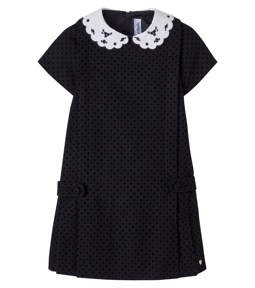 Besticktes Kleid aus einem Wollgemisch