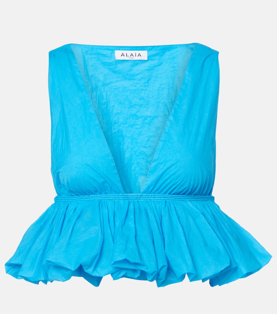 Alaïa Top cropped con ruches