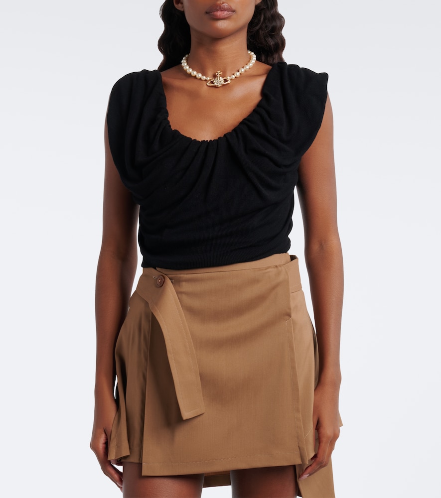 Ginnie Orb Draped Jersey Top