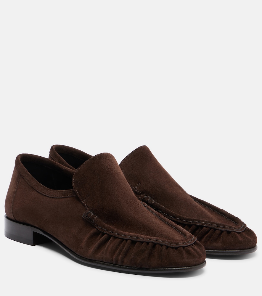 The Row The Row Soft ruched suede loafers　The Row ソフトシャーリングスエードローファー