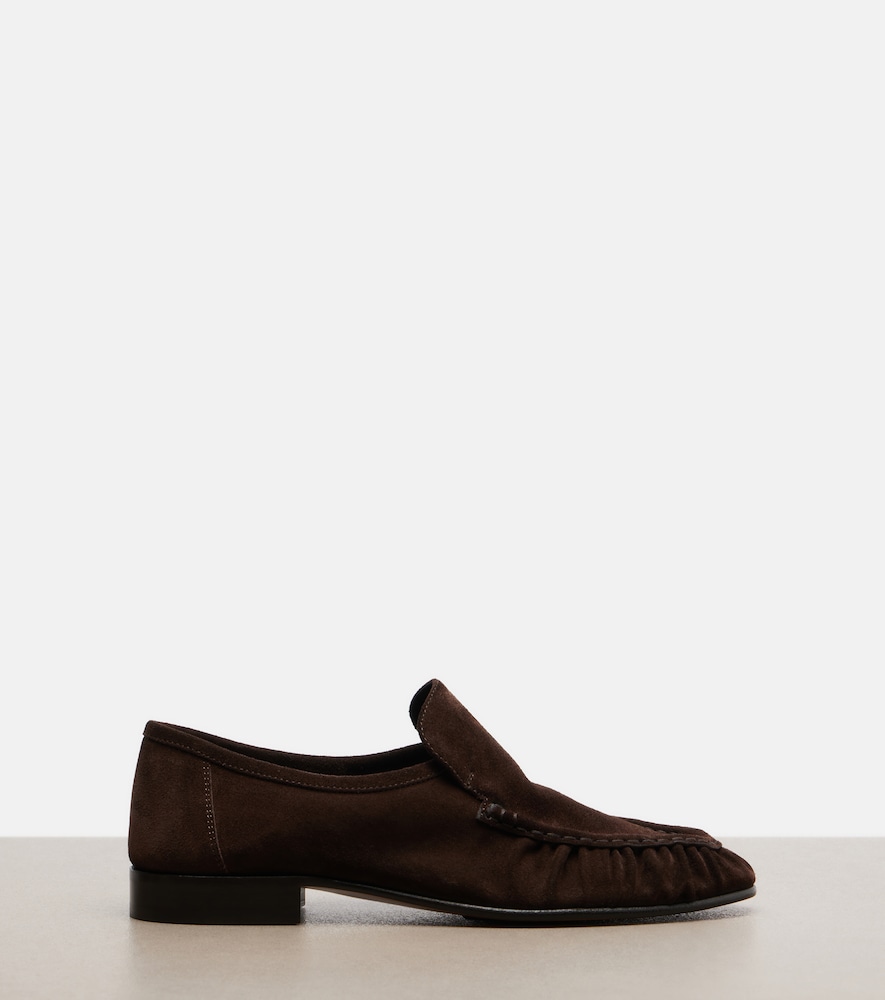  The Row The Row Soft Ruched Suede Loafers 