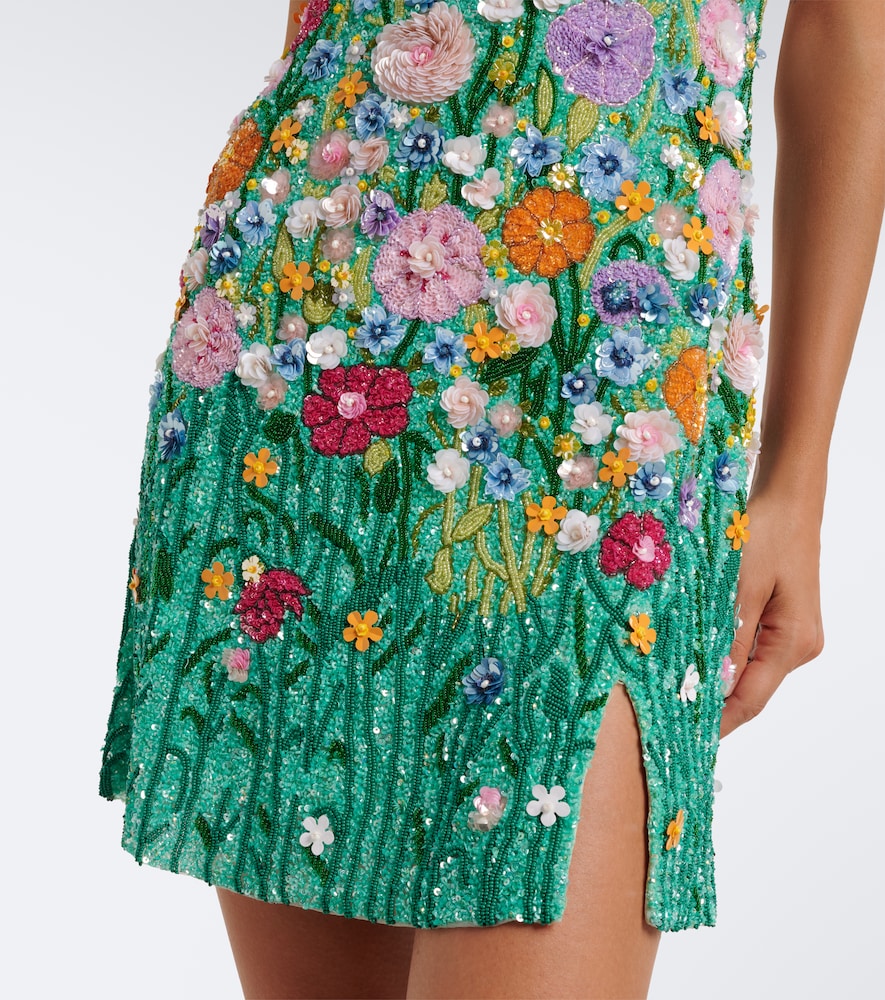 La Fuori Là Fuori Embellished floral-appliqué minidress | Thumbnail 2 La Fuori Là Fuori Embellished floral-appliqué minidress | Thumbnail 2