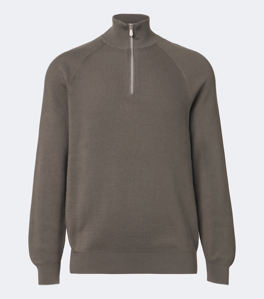 Brunello Cucinelli Pull en coton col zipp 1200 €