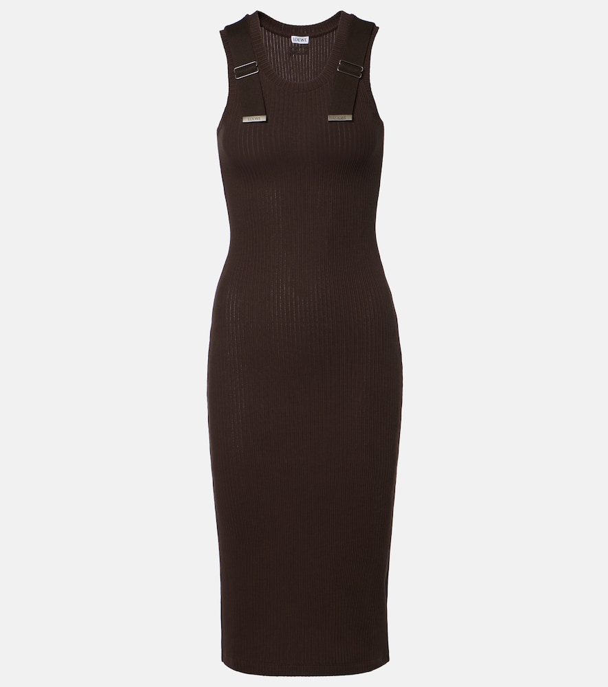 Midikleid aus Rippstrick