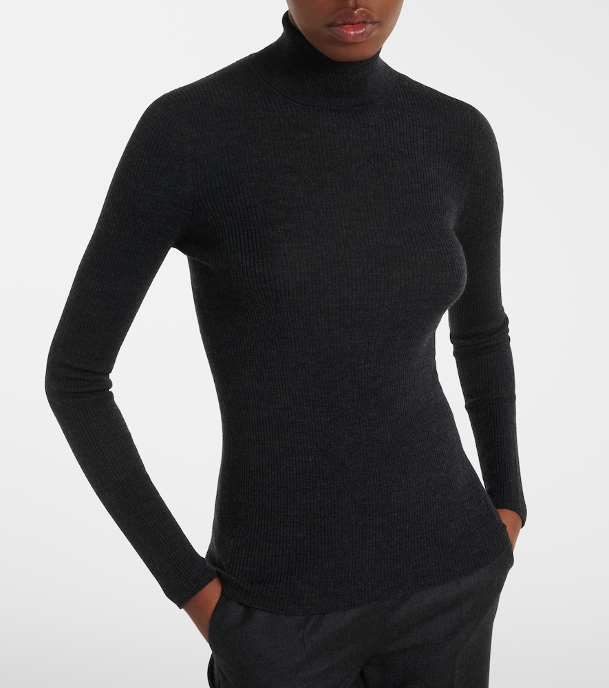 Ribbed-Knit Wool, Silk, And Cashmere Sweater