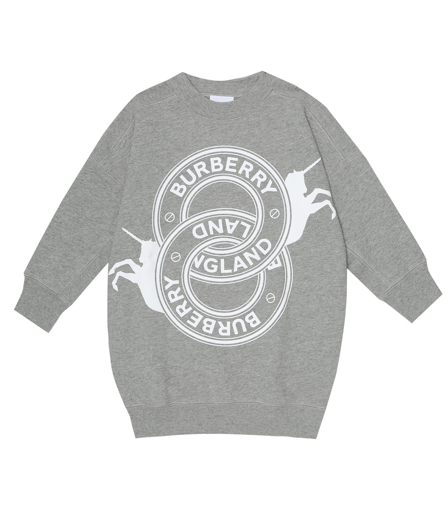 Click to view more detailed imagery on our partner's website Burberry Kids' Cotton Jersey Sweatshirt Dress In Grey