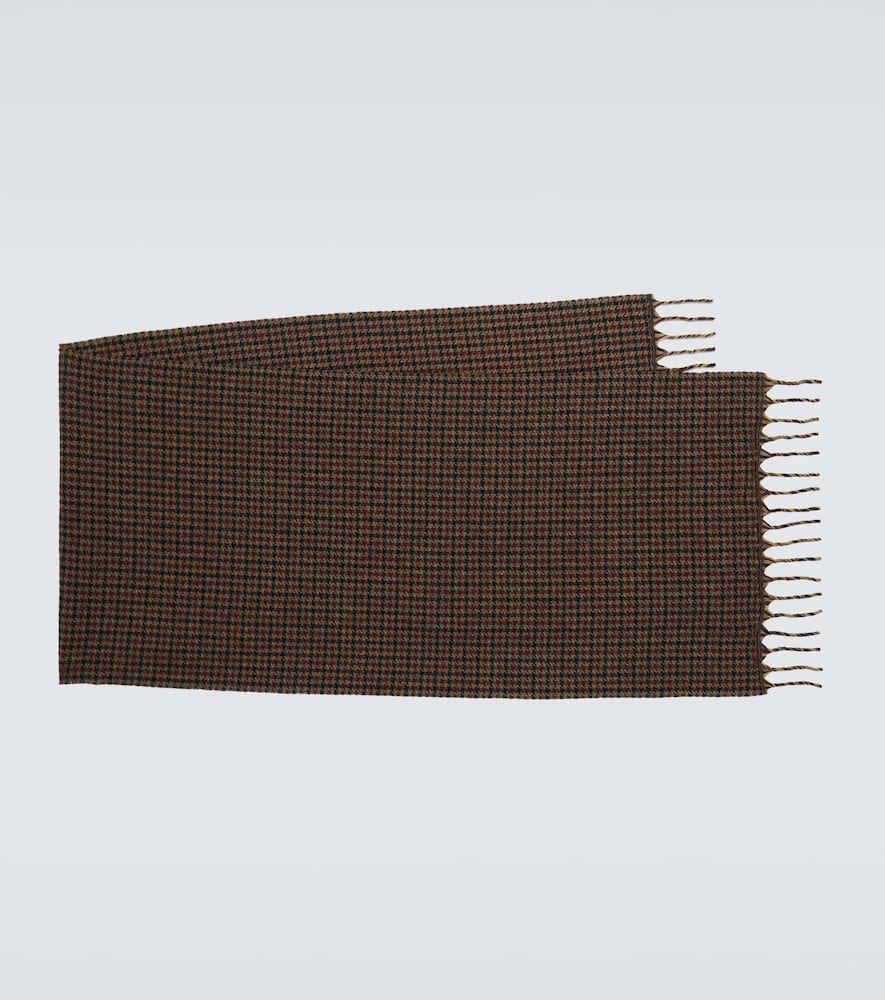 Houndstooth cashmere scarf